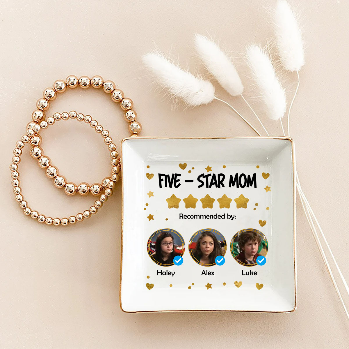 Five-Star Mom - Personalized Mother's Day Mother Jewelry Dish