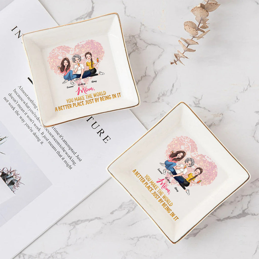 Tu rends le monde meilleur - Porte-bijoux personnalisé pour la fête des mères