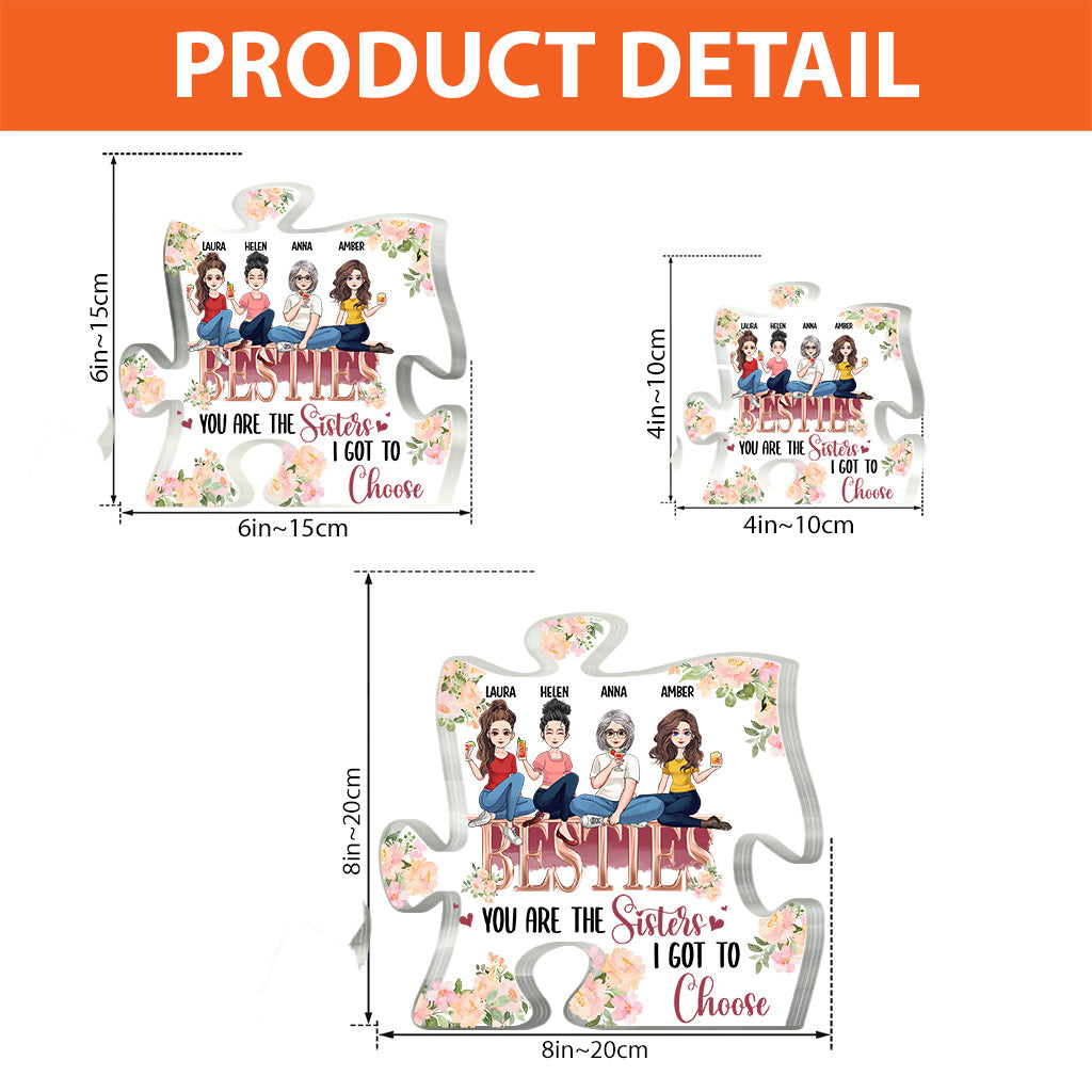 Les sœurs que j'ai pu choisir - Plaque acrylique personnalisée pour meilleure amie