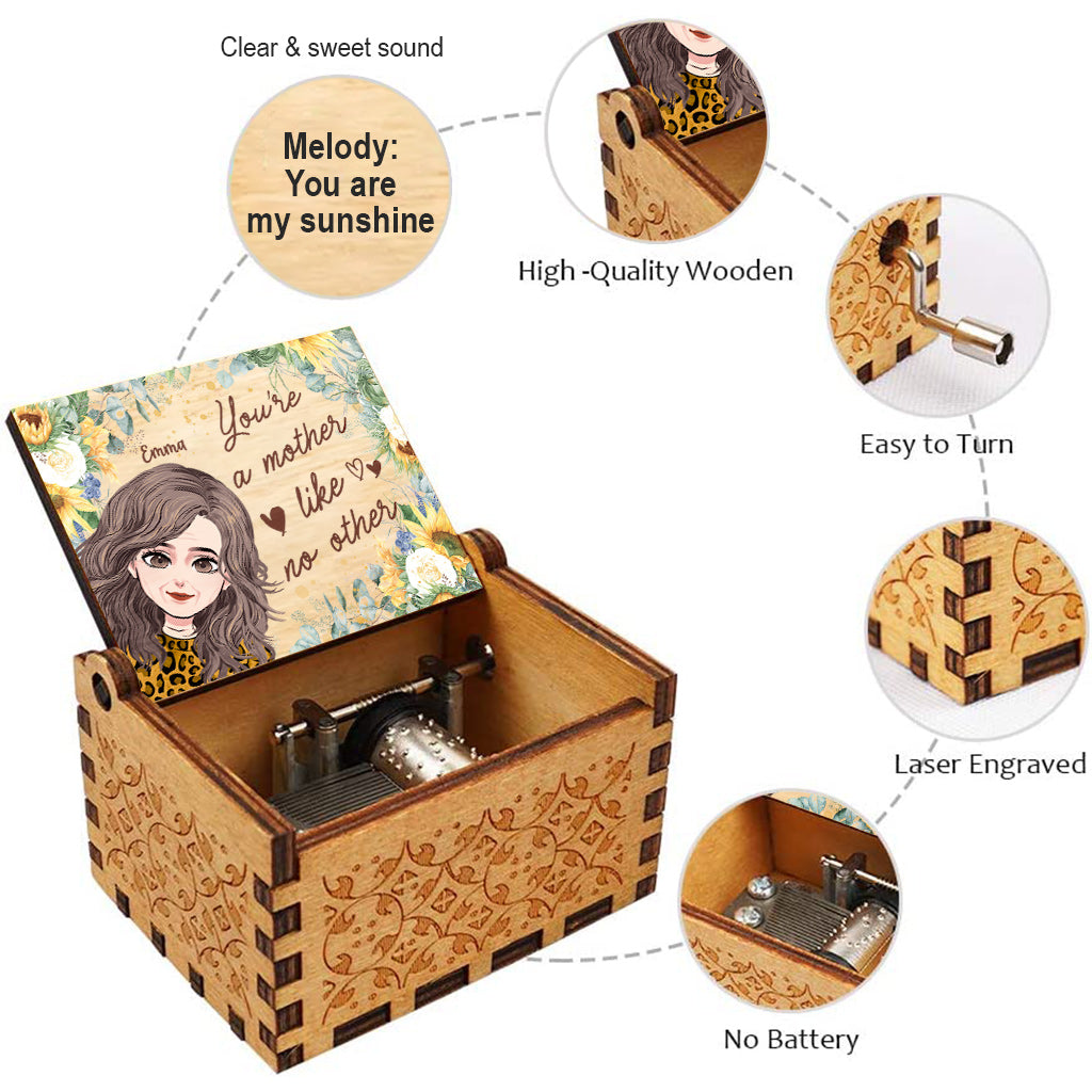 You're A Mother Like No Other - Personalized Mother's Day Mother Hand Crank Music Box