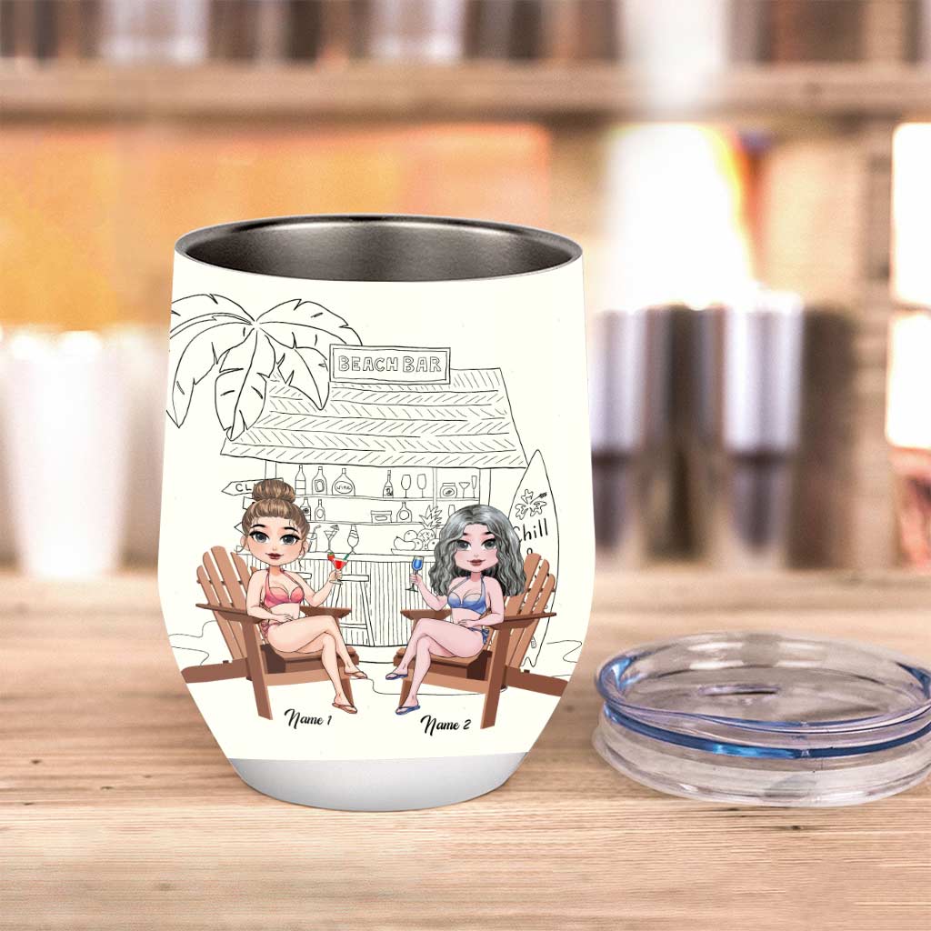 À une nouvelle année ! - Gobelet à vin personnalisé pour meilleure amie