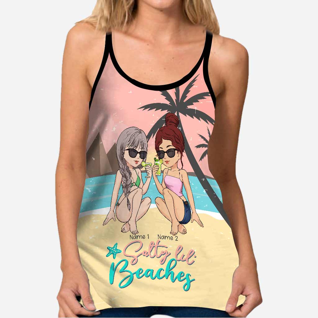 Salty Lil' Beaches - Débardeur personnalisé Bestie Cross