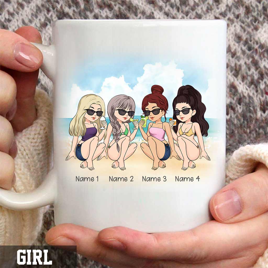 Ciel au-dessus, sable en dessous - Mug personnalisé pour meilleure amie