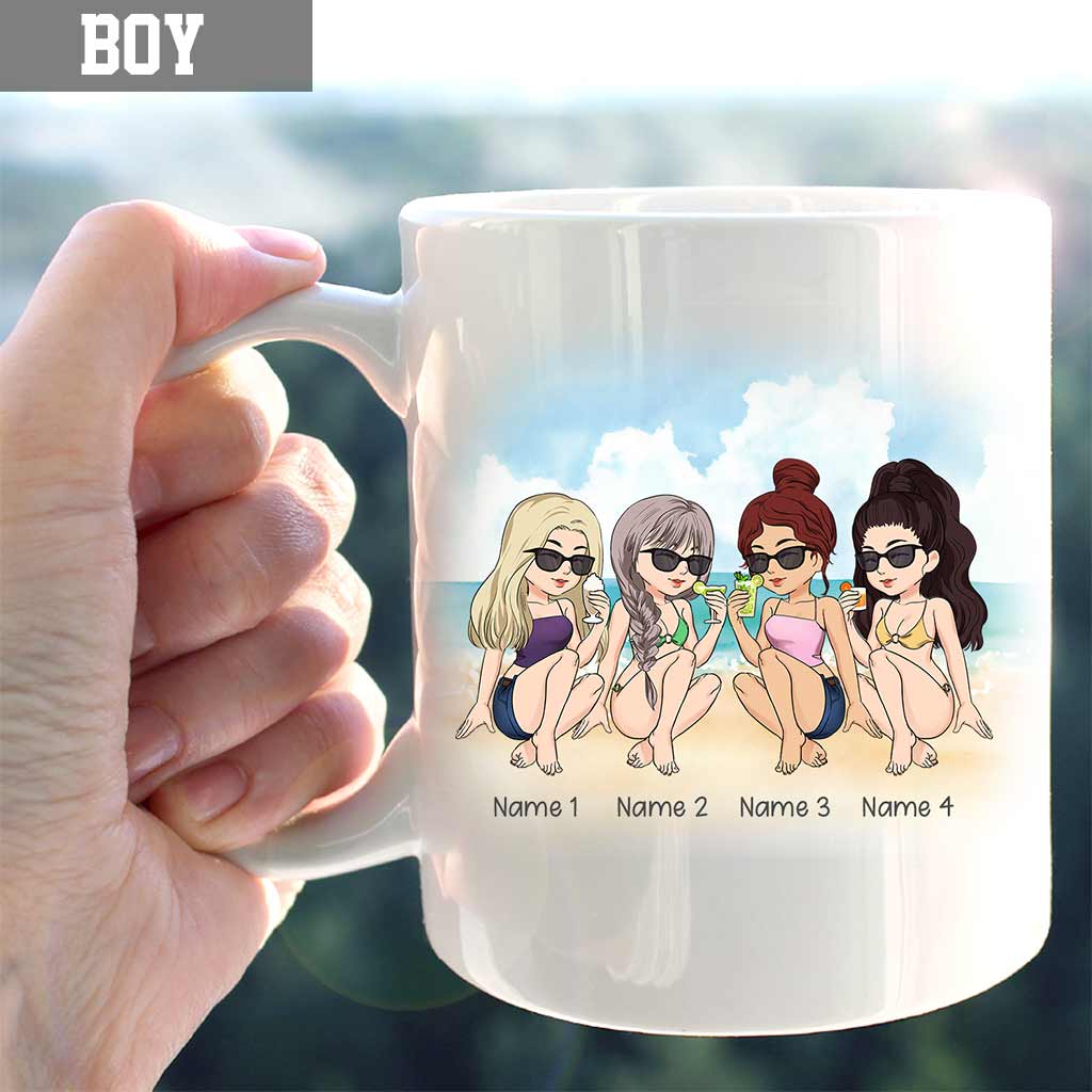 Ciel au-dessus, sable en dessous - Mug personnalisé pour meilleure amie