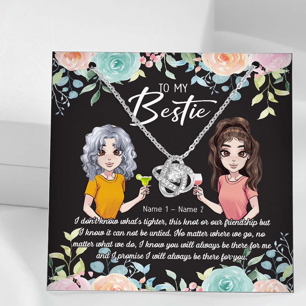 L'amitié est un nœud - Collier personnalisé nœud d'amour pour meilleure amie