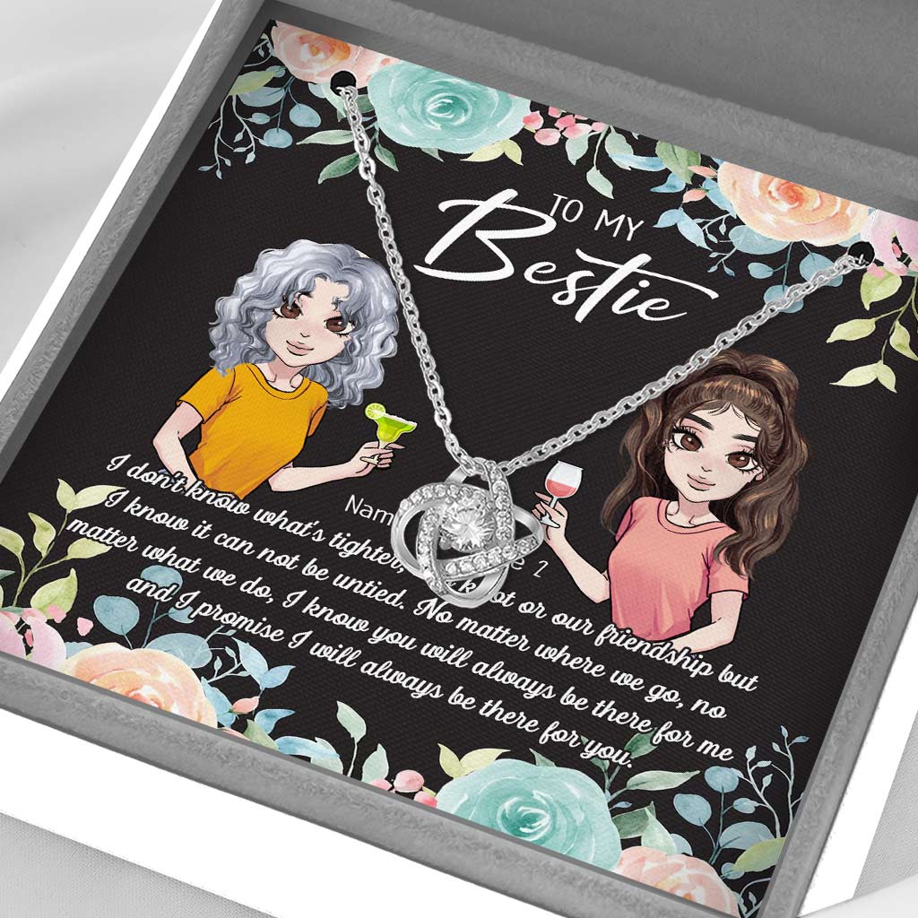 L'amitié est un nœud - Collier personnalisé nœud d'amour pour meilleure amie