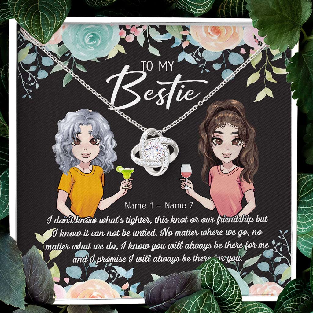 L'amitié est un nœud - Collier personnalisé nœud d'amour pour meilleure amie