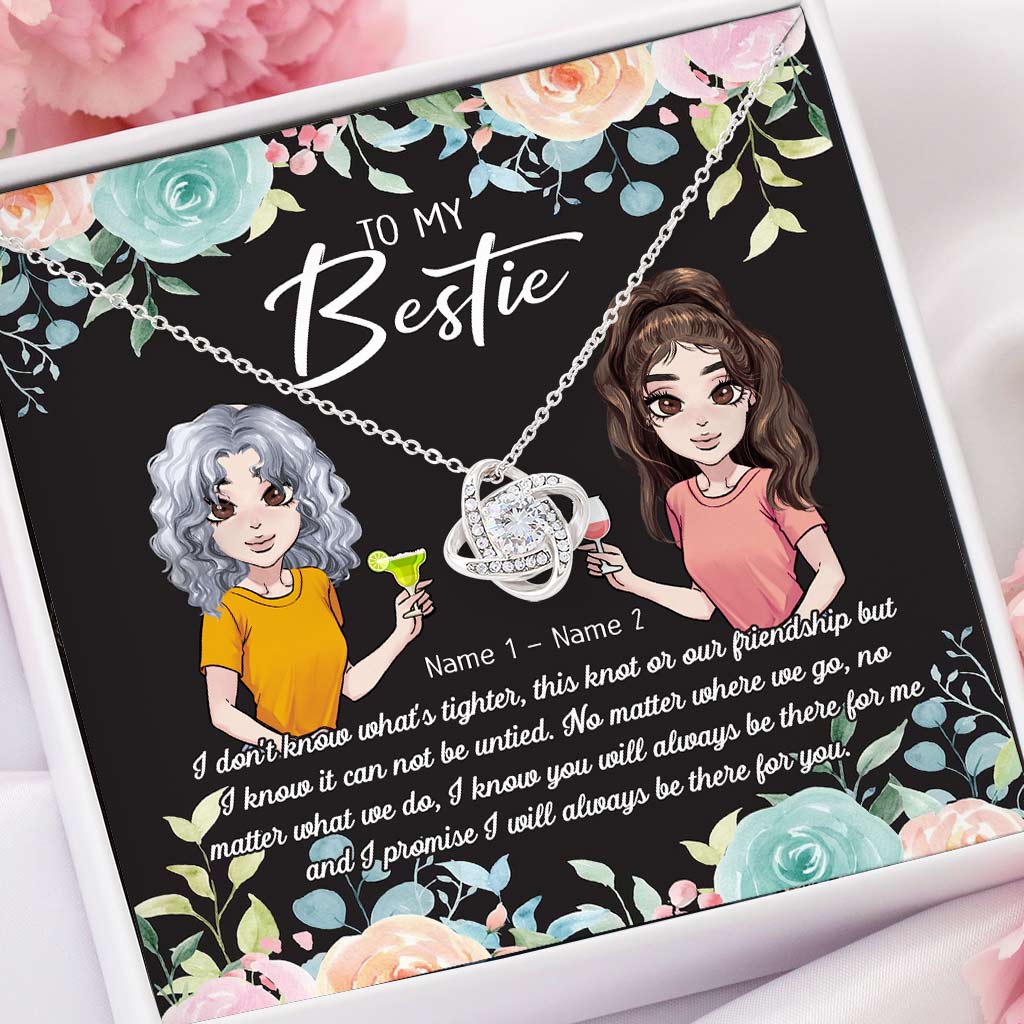 L'amitié est un nœud - Collier personnalisé nœud d'amour pour meilleure amie