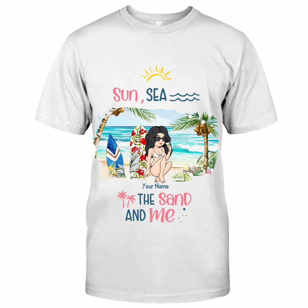 Soleil, mer, sable et moi - T-shirt et sweat à capuche personnalisés pour les amoureux de la mer