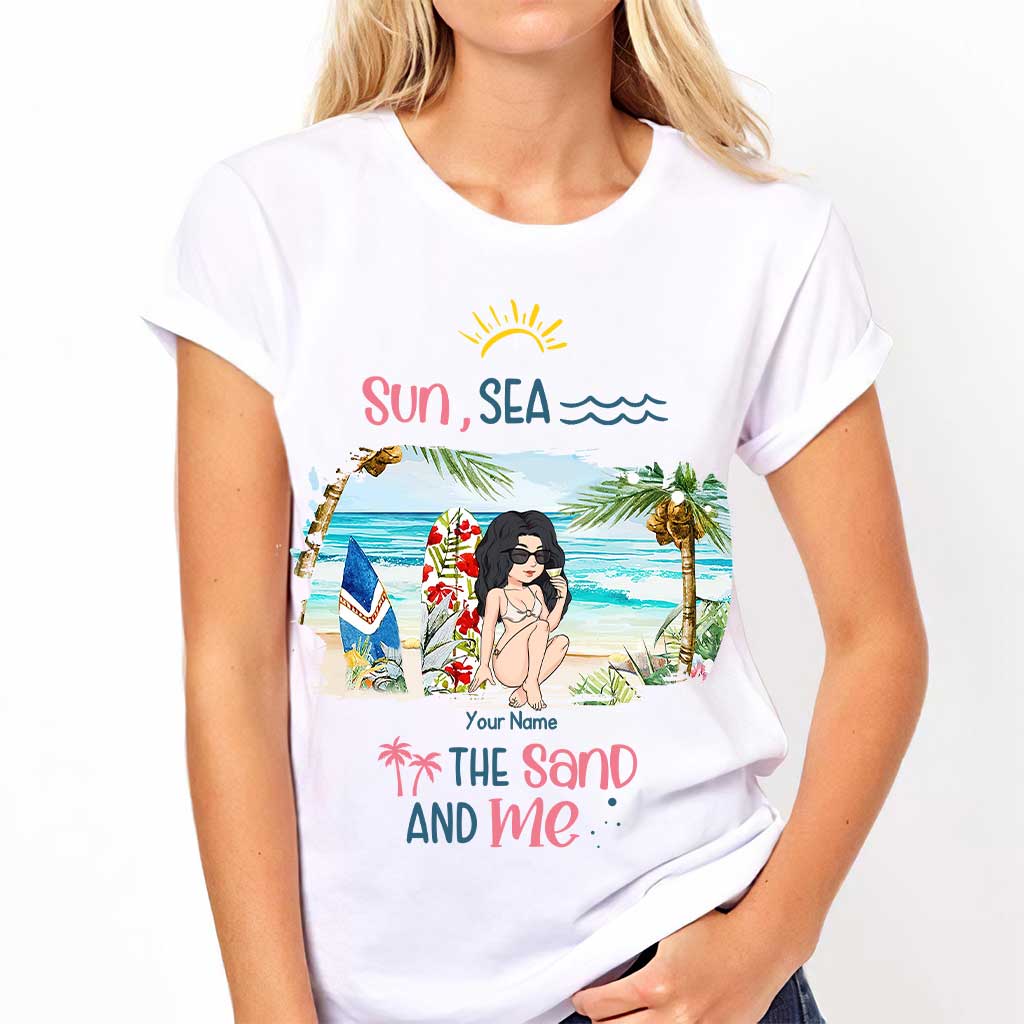 Soleil, mer, sable et moi - T-shirt et sweat à capuche personnalisés pour les amoureux de la mer