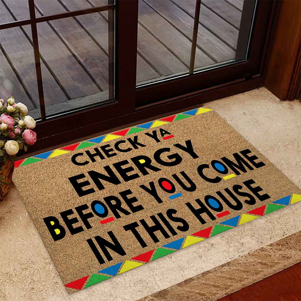 Check Ya Energy  - African American Doormat 062021