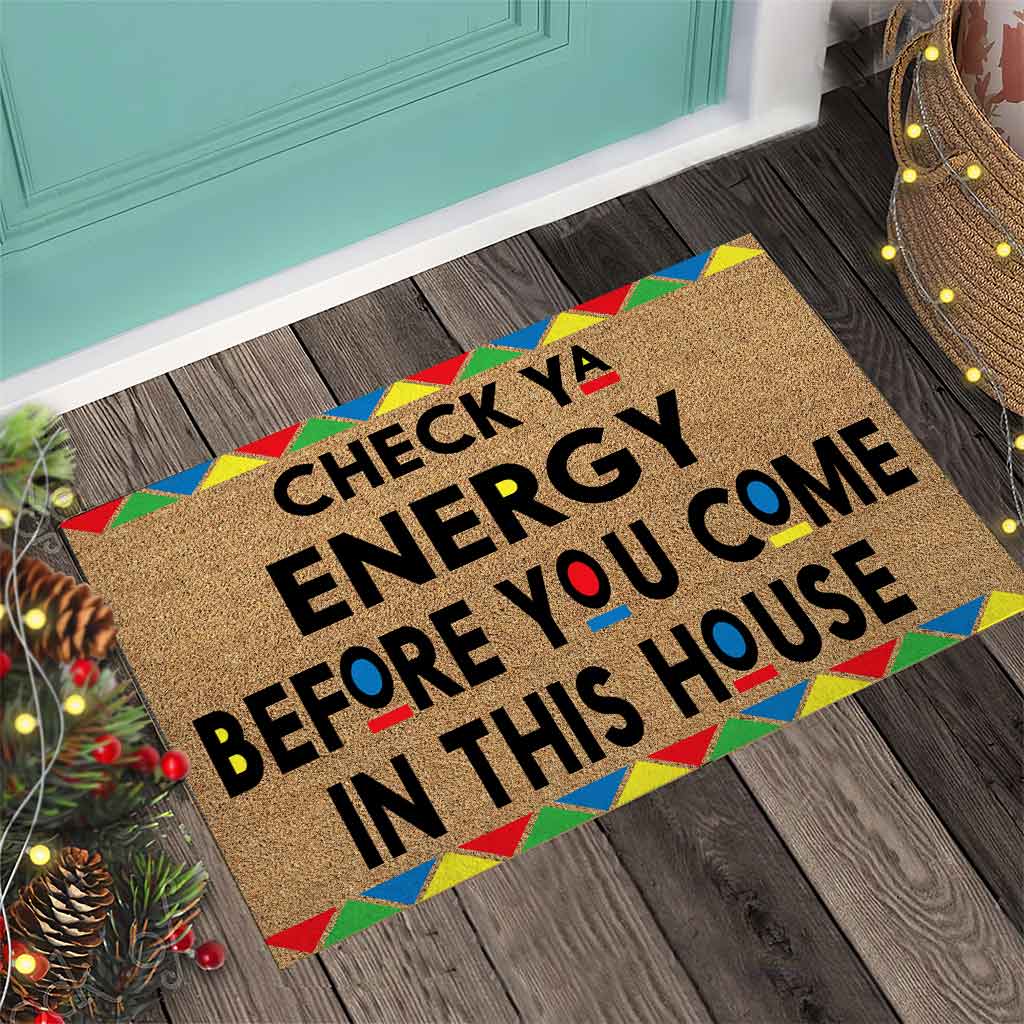 Check Ya Energy  - African American Doormat 062021