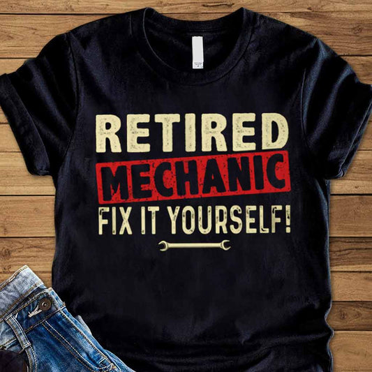 T-shirt et sweat à capuche « Mécanicien retraité » 062021