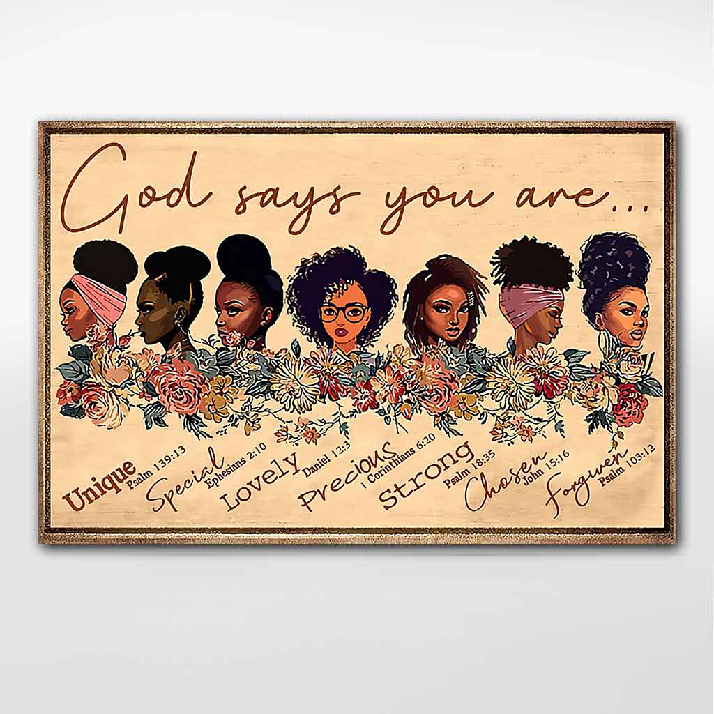 Dieu dit que tu es - Affiche afro-américaine 062021