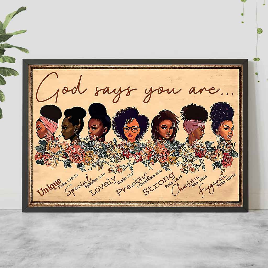 Dieu dit que tu es - Affiche afro-américaine 062021