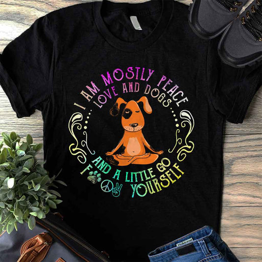 T-shirt et sweat à capuche « Principalement en paix » pour chien - 062021