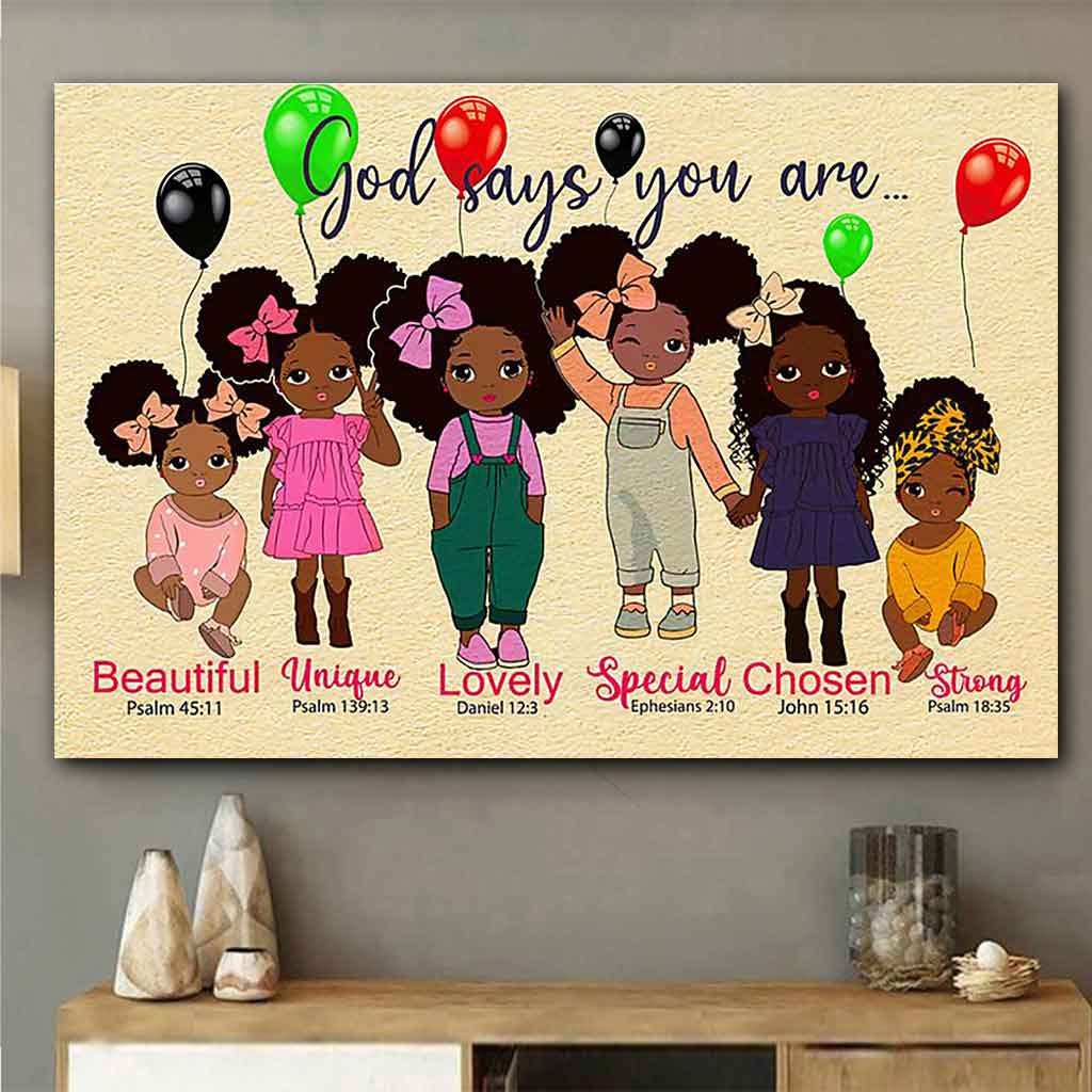 God Says You Are - African American Poster 062021