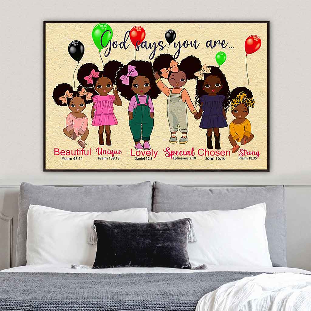 God Says You Are - African American Poster 062021