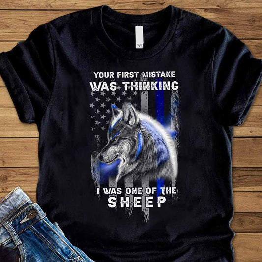 Votre première erreur - T-shirt et sweat à capuche de policier 062021