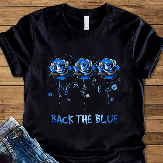 T-shirt et sweat à capuche Blue Roses - Policier 062021