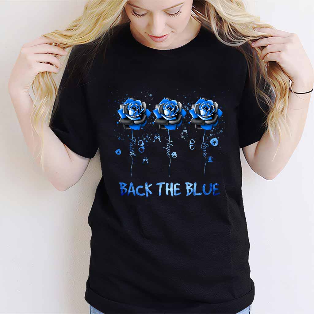 T-shirt et sweat à capuche Blue Roses - Policier 062021