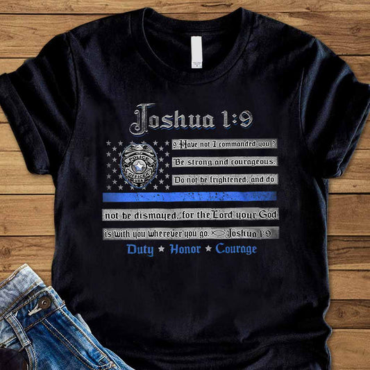 Devoir, Honneur, Courage - T-shirt et sweat à capuche « Policier » 0621