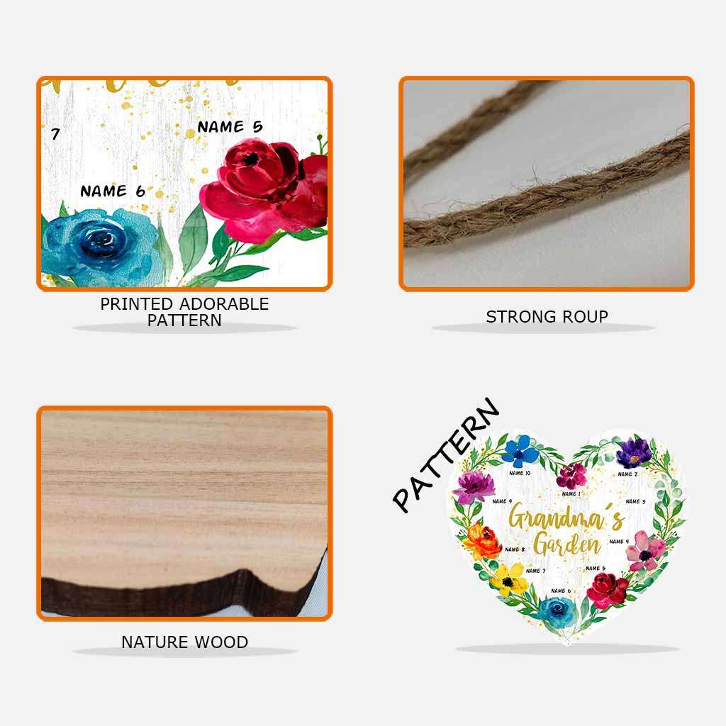 Jardin de grand-mère - Panneau en bois personnalisé