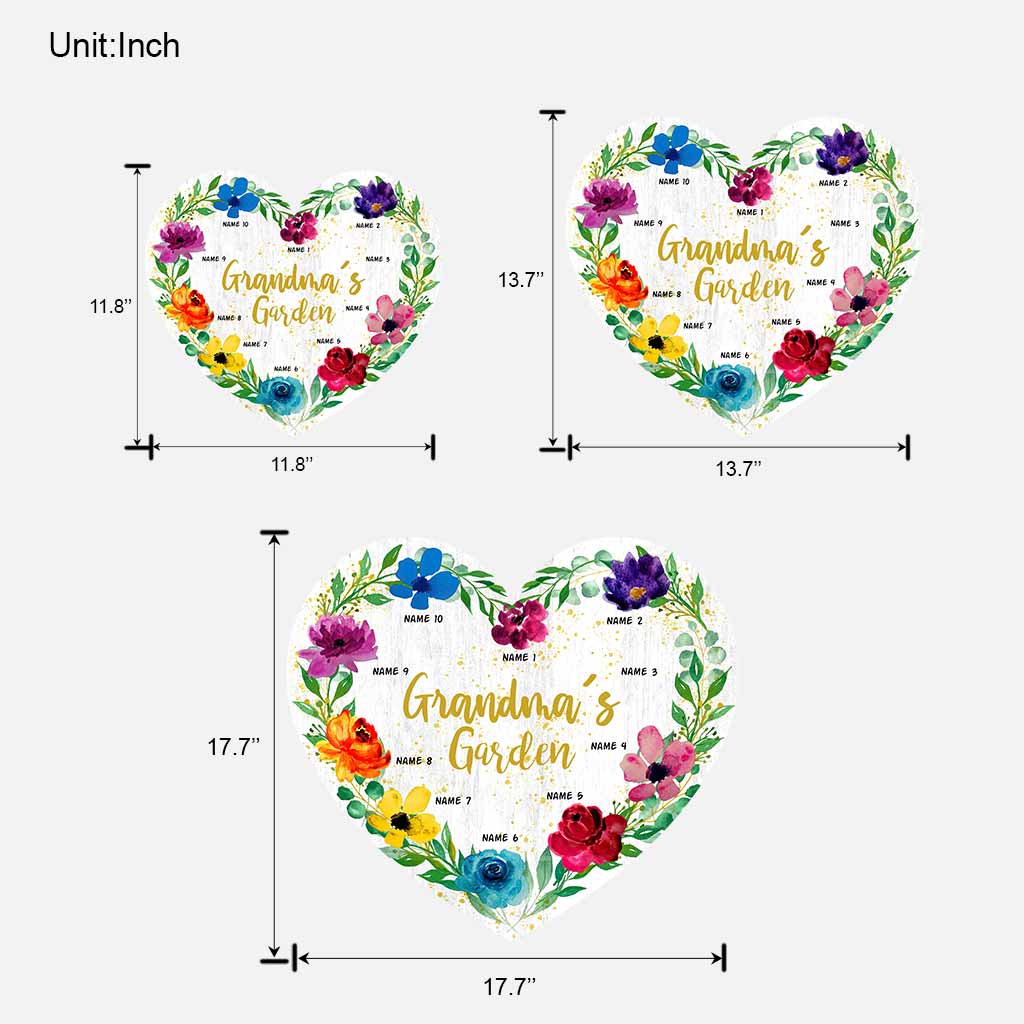 Jardin de grand-mère - Panneau en bois personnalisé