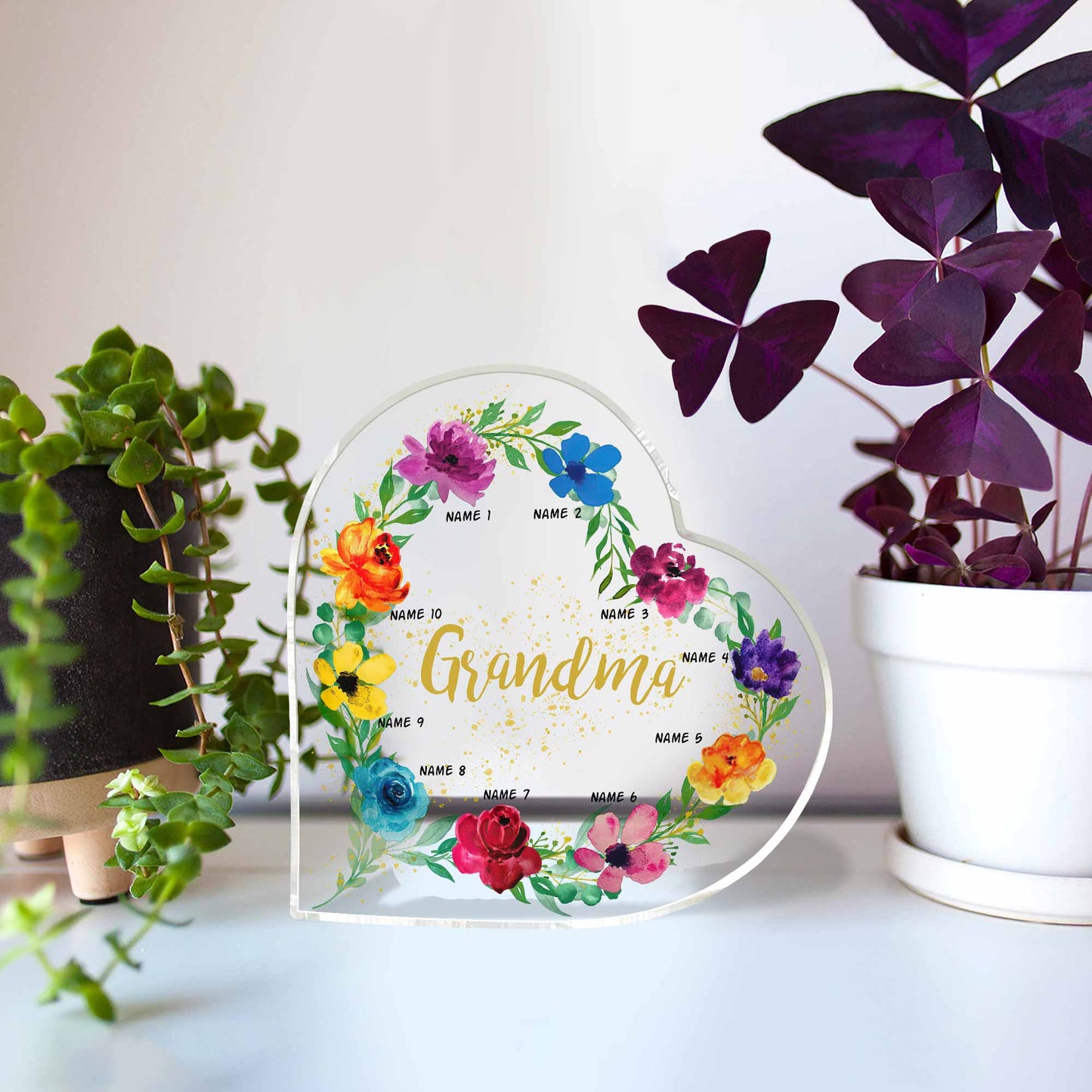 Grand-mère - Plaque acrylique personnalisée en forme de grand-mère