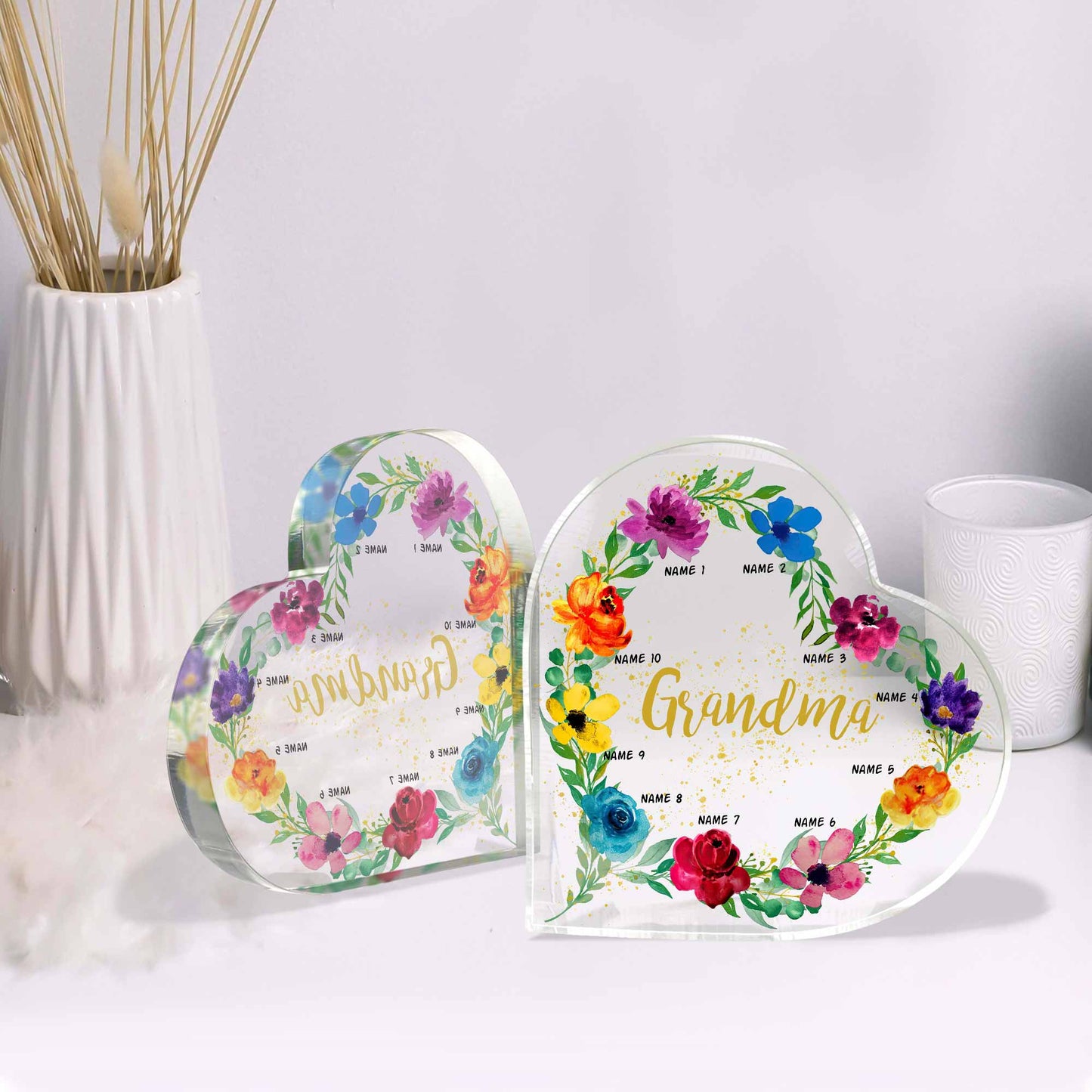 Grand-mère - Plaque acrylique personnalisée en forme de grand-mère