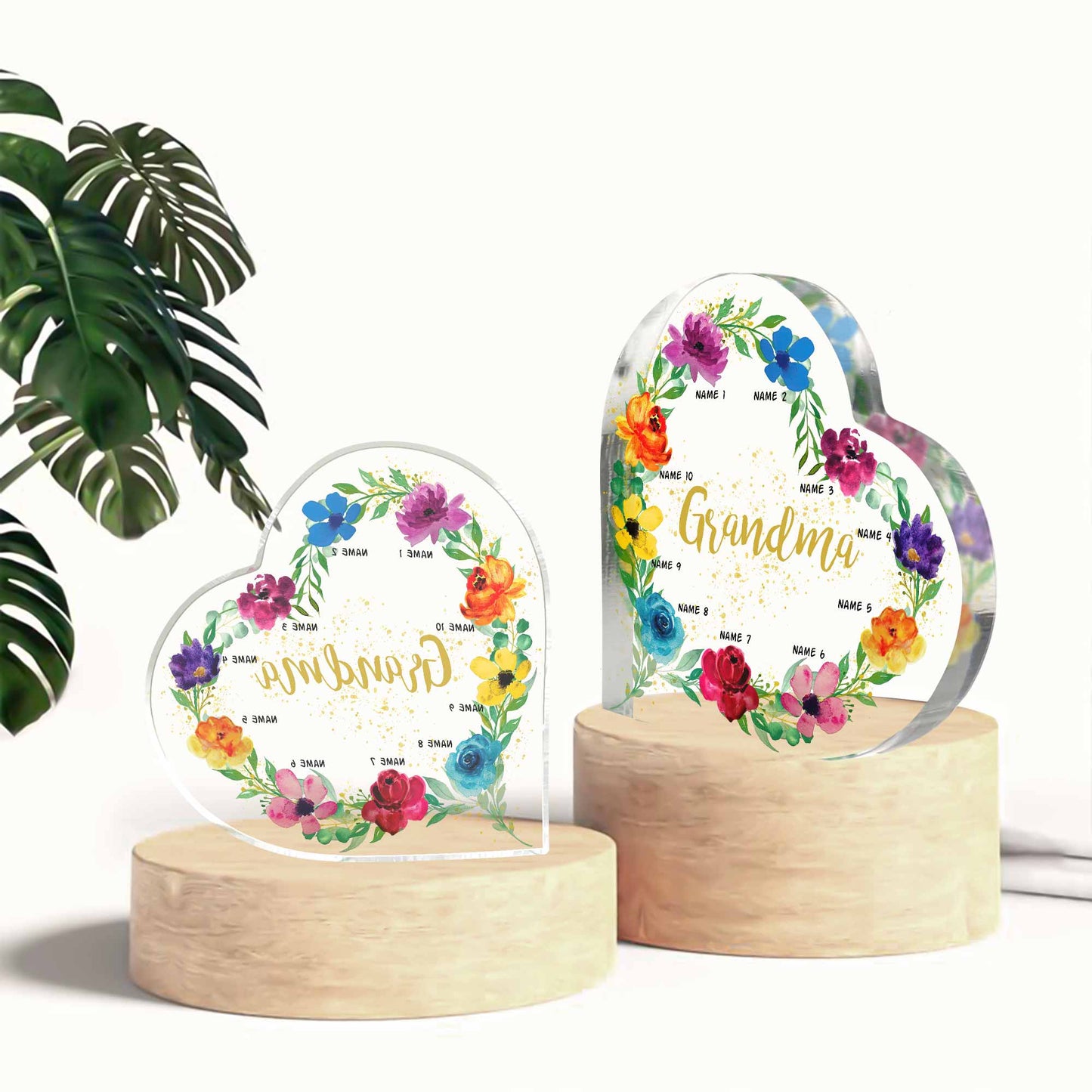 Grand-mère - Plaque acrylique personnalisée en forme de grand-mère