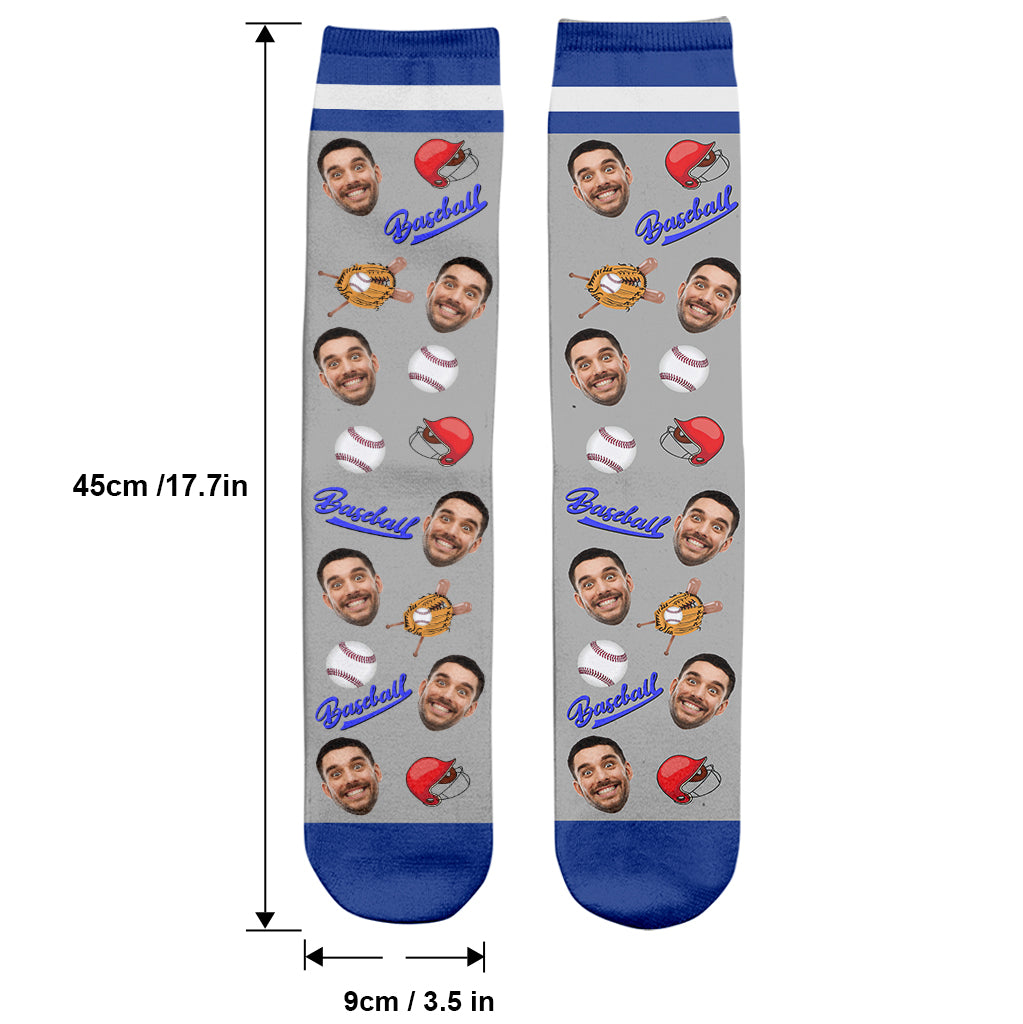 Je regarde du baseball - Chaussettes de baseball personnalisées