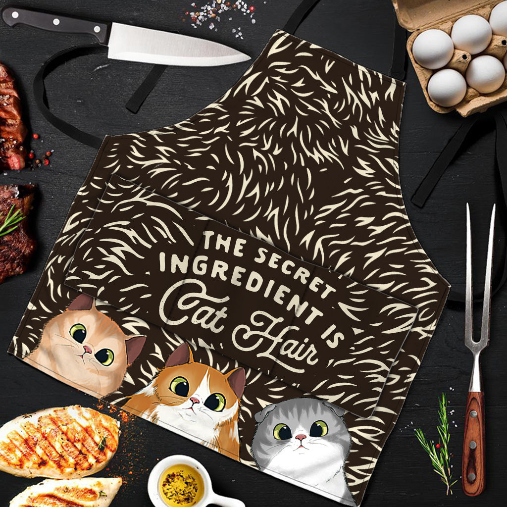 Tablier de cuisine personnalisé « Ingrédient secret : Poils de chat »