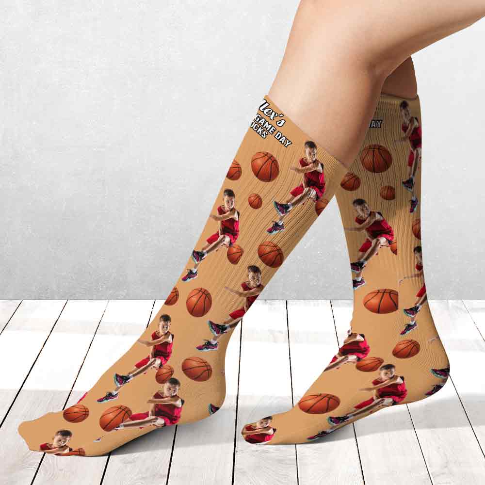 Chaussettes porte-bonheur pour les jours de match - Chaussettes de basketball personnalisées