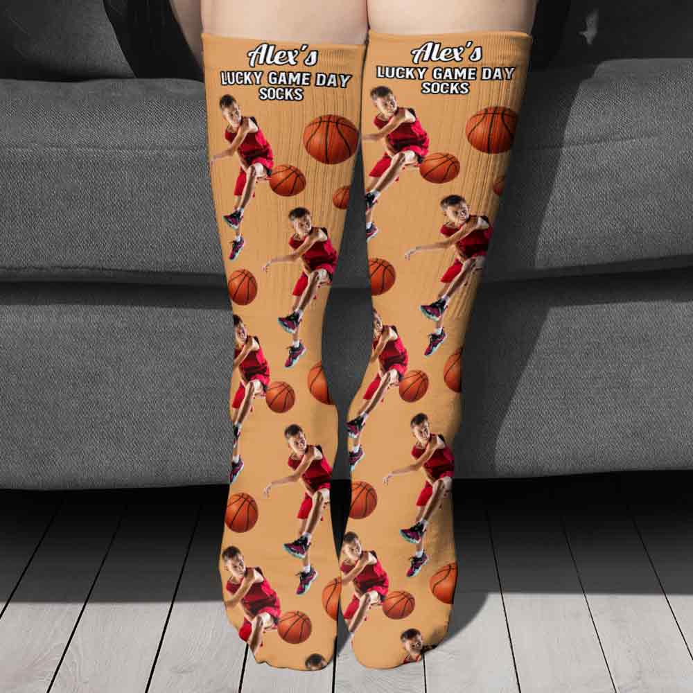 Chaussettes porte-bonheur pour les jours de match - Chaussettes de basketball personnalisées