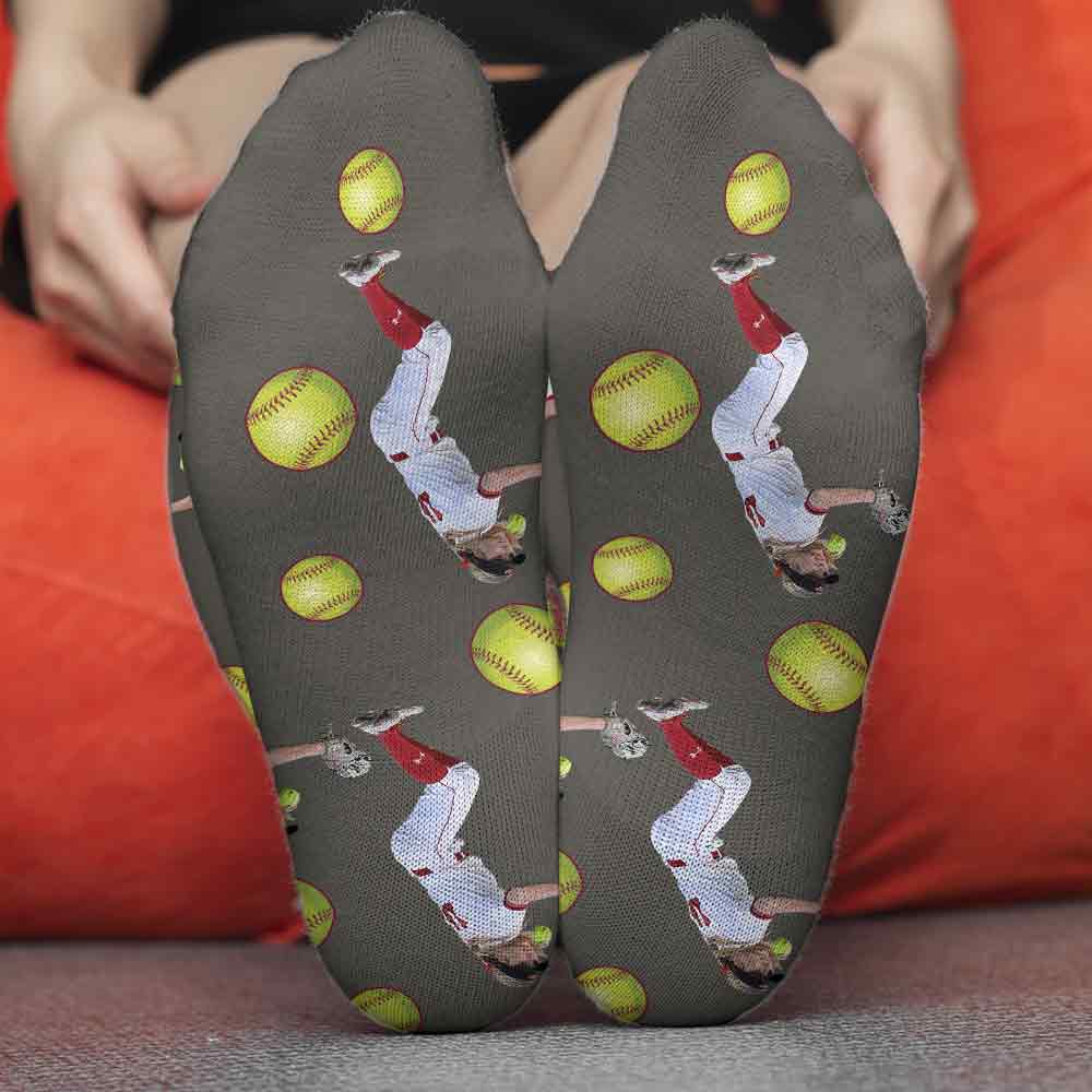 Chaussettes porte-bonheur pour les jours de match - Chaussettes de softball personnalisées