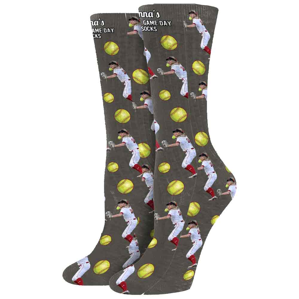 Chaussettes porte-bonheur pour les jours de match - Chaussettes de softball personnalisées