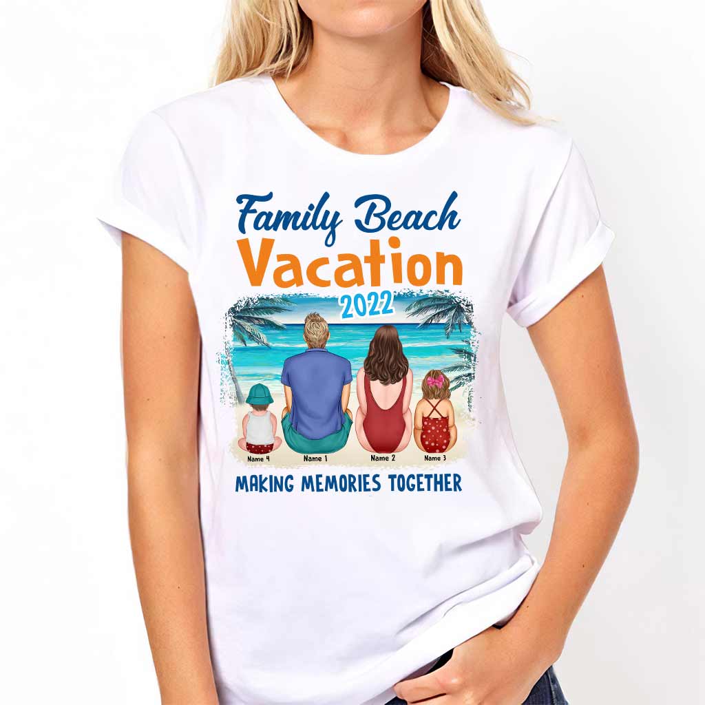 Vacances en famille à la plage - T-shirt et sweat à capuche personnalisés pour les amoureux de la mer