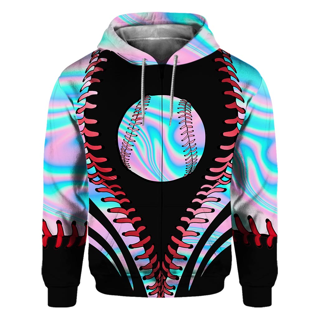 J'adore le baseball ! T-shirt et sweat à capuche personnalisés avec motif baseball intégral.