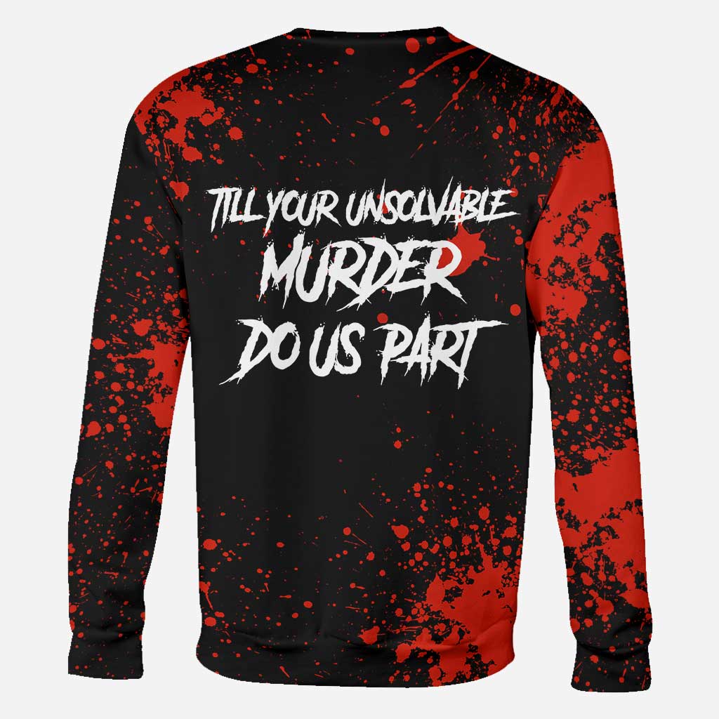 Till Your Unsolvable Murder Do Us Part - Personalized Halloween Couple All Over T-shirt and Hoodie