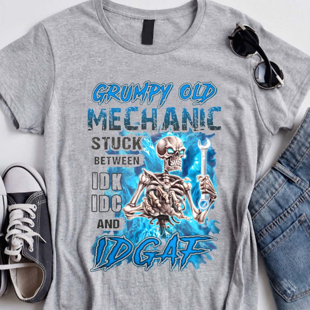 T-shirt et sweat à capuche « Grumpy Old Mechanic » (112021)