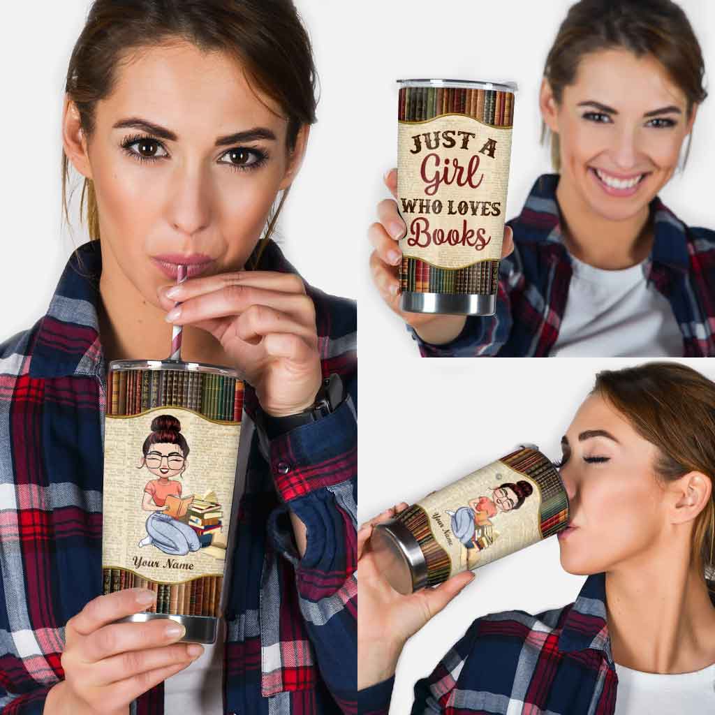 Juste une fille - Gobelet en forme de livre personnalisé