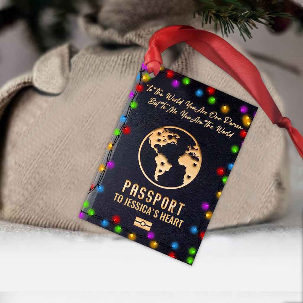 Pour le monde, vous n'êtes qu'une seule personne - Ornement de Noël personnalisé pour couple (Imprimé des deux côtés)