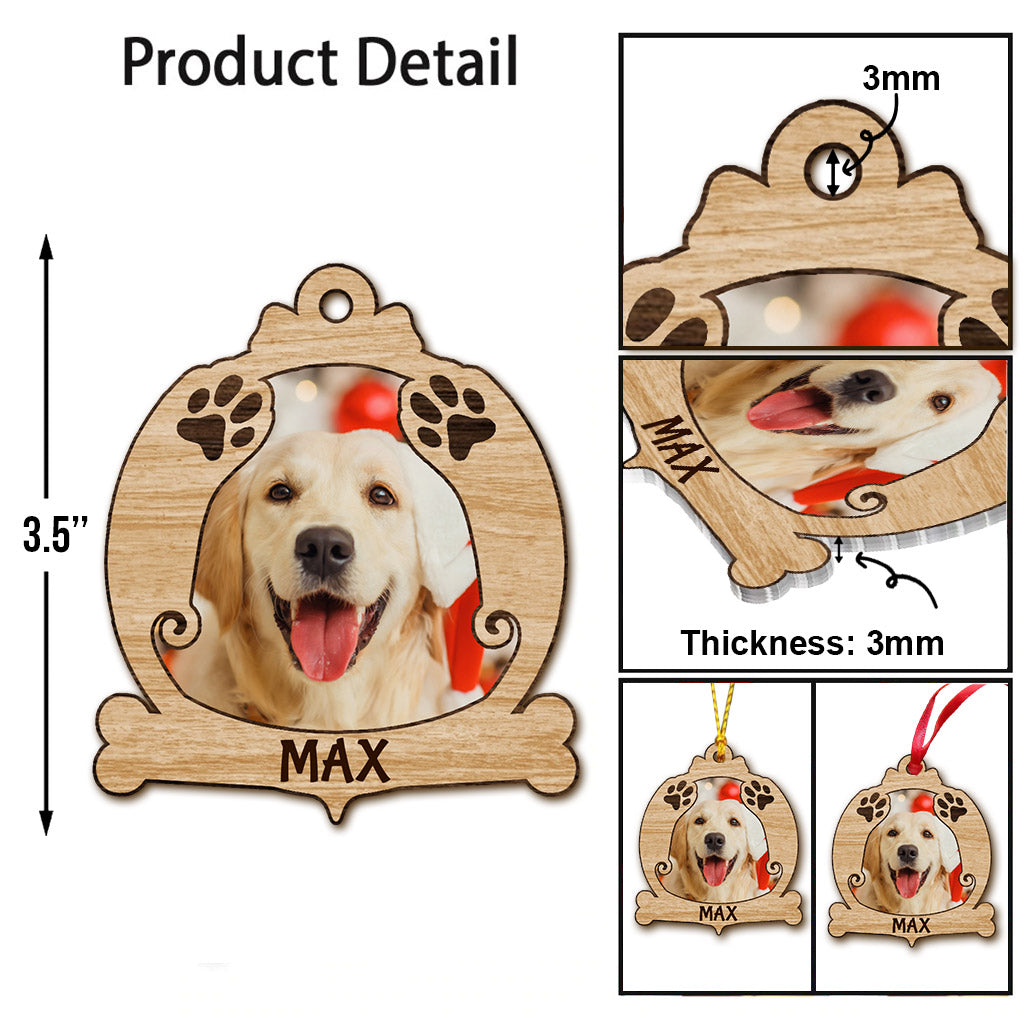 Adorables pattes de chat et de chien - Ornement de Noël personnalisé (Impression recto verso)