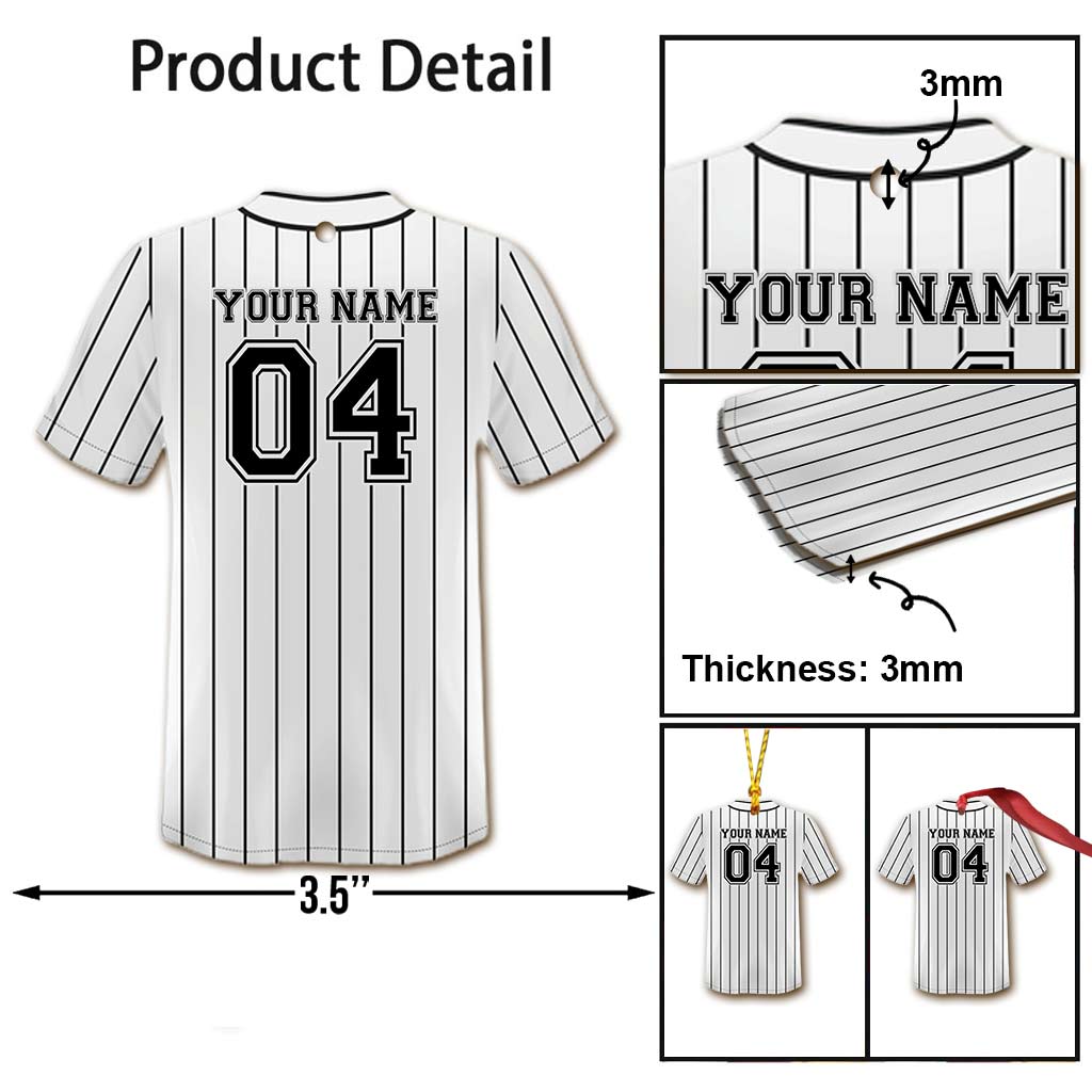 Amateurs de baseball - Ornement de Noël personnalisé (Impression recto verso)