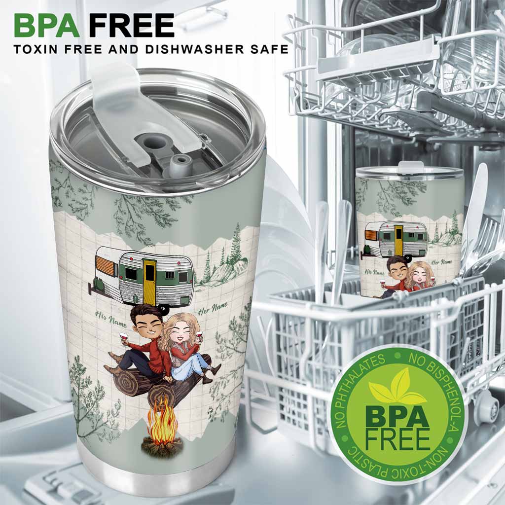 The Best Memories Are Made Camping - Personalized Couple Tumbler