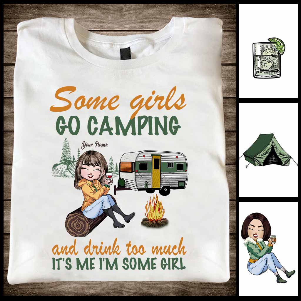 Certaines filles partent camper et boivent trop - T-shirt et sweat à capuche personnalisés