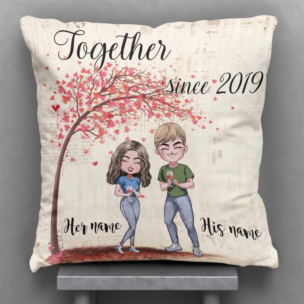Ensemble - Coussin décoratif personnalisé pour couple