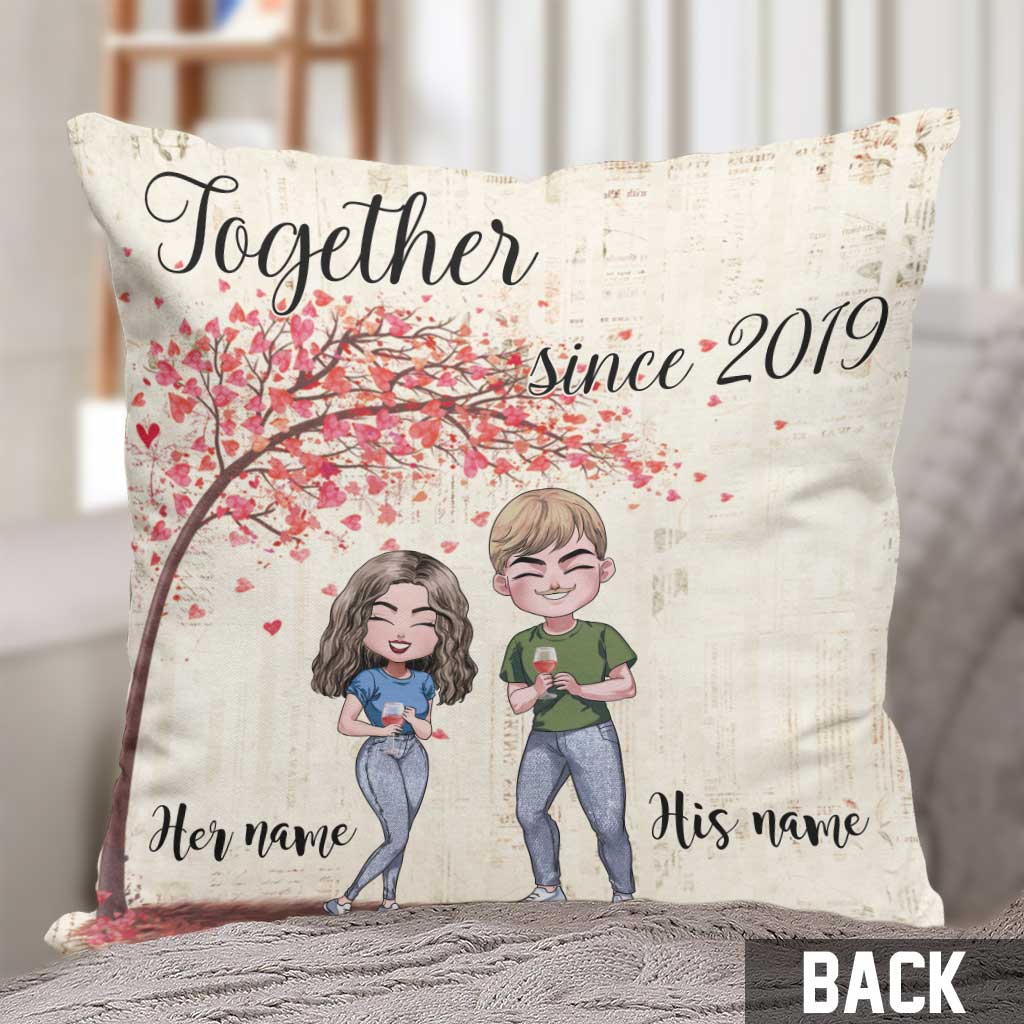 Ensemble - Coussin décoratif personnalisé pour couple