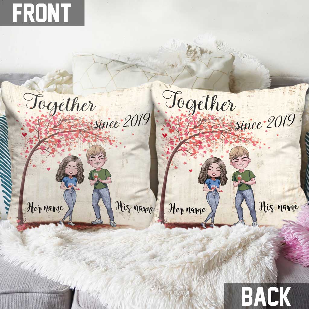 Ensemble - Coussin décoratif personnalisé pour couple